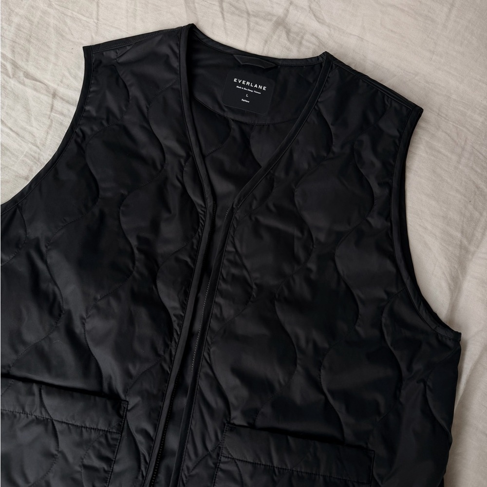 Everlane Black Quilted Vest